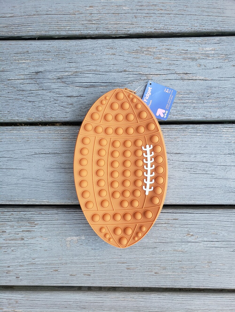 Football Silicone Pop Fidget Pencil Pouch